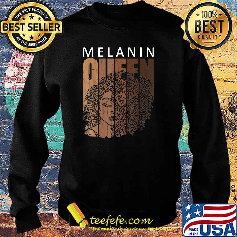 Melanin Queen African American Strong Black Natural Afro T-Shirt Sweater Melanin Queen African American Strong Black Natural Afro T-Shirt Sweater