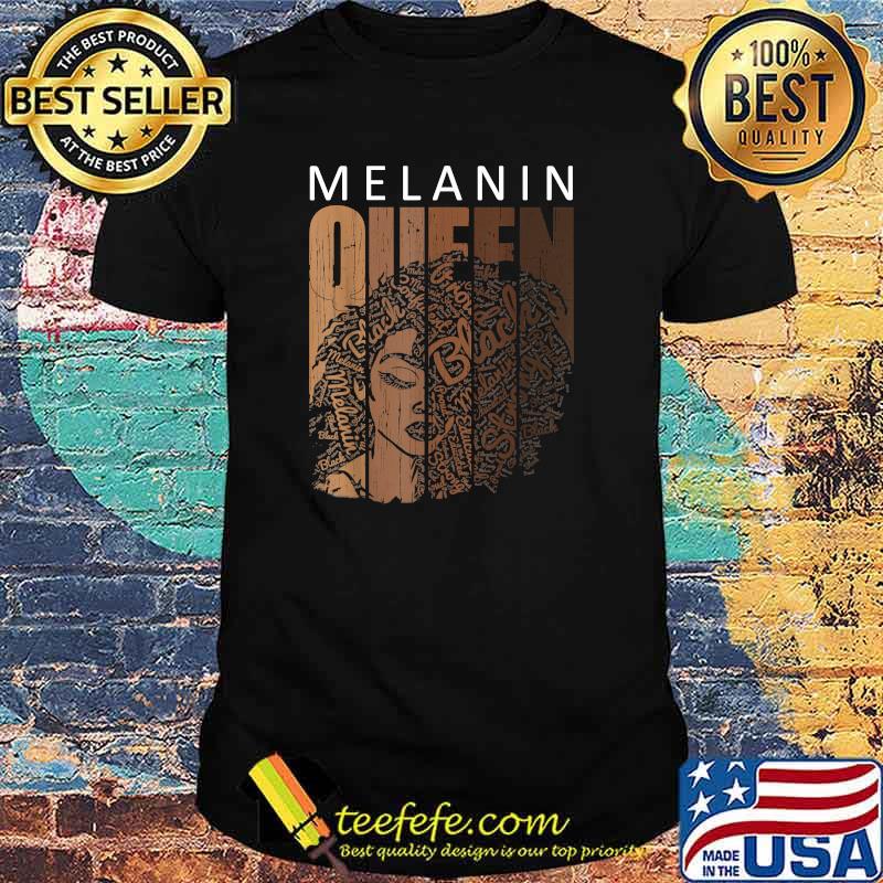 Melanin Queen African American Strong Black Natural Afro T-Shirt Melanin Queen African American Strong Black Natural Afro T-Shirt