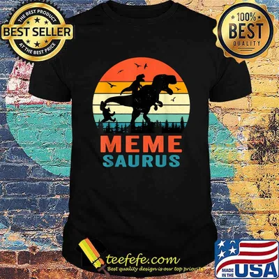 Memesaurus T Rex Dinosaur Vintage T-Shirt