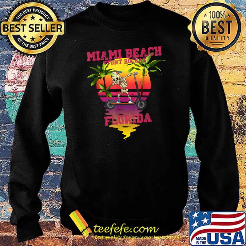 Miami Beach Florida Dabbing Skeleton T-Shirt Sweater Miami Beach Florida Dabbing Skeleton T-Shirt Sweater