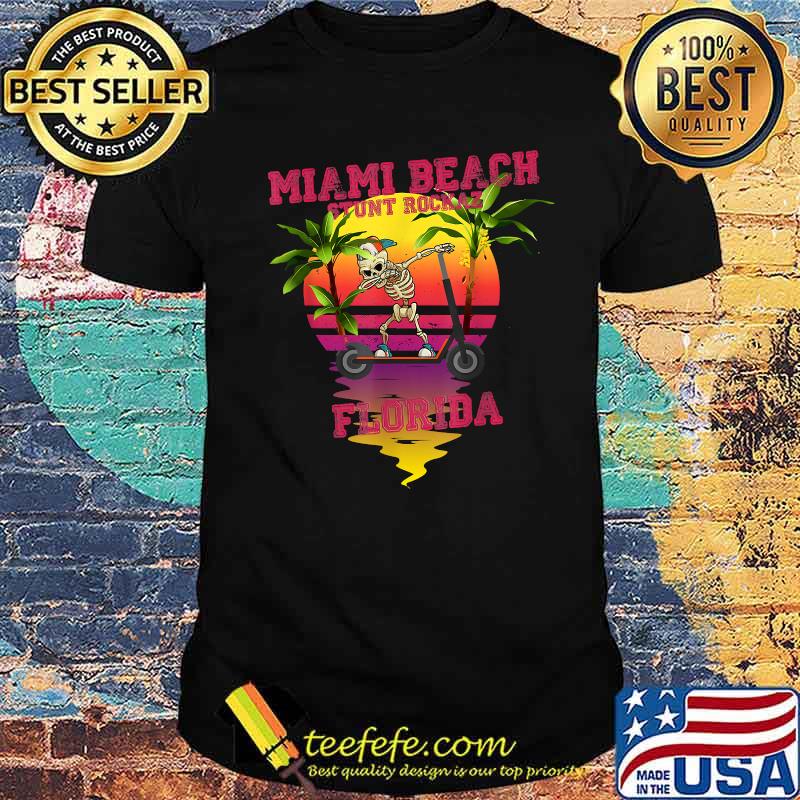 Miami Beach Florida Dabbing Skeleton T-Shirt Miami Beach Florida Dabbing Skeleton T-Shirt