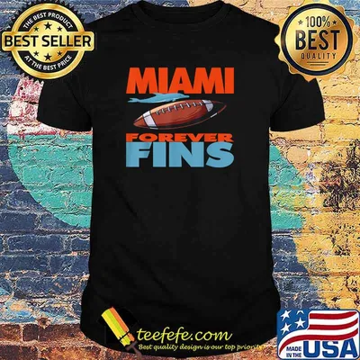 Miami Forever FINS Florida American Football Dolphin Sports T-Shirt