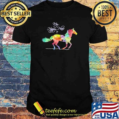 My Happy Place Horse Watercolor Shirt