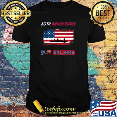 Never forget 911 American Flag 20th T-Shirt