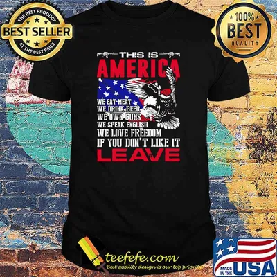 Official this is america if you dont like it leave eagle american flag shirt
