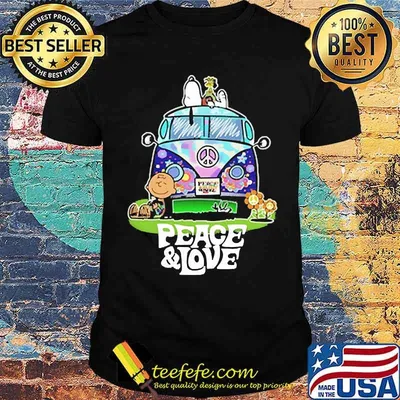 Peace and love peanuts shirt