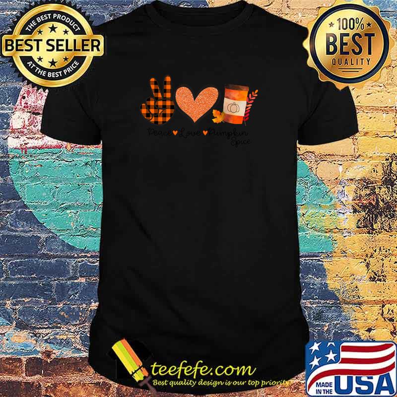 Peace Love Pumpkin Spice Halloween T-Shirt