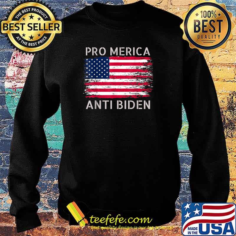 Pro America Anti Biden Flag Impeach Joe Biden Anti Biden T-Shirt Sweater Pro America Anti Biden Flag Impeach Joe Biden Anti Biden T-Shirt Sweater