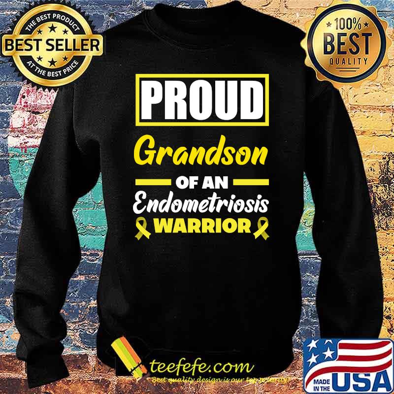Proud Grandson Of An Endometriosis Warrior Endo Awareness T-Shirt Sweater Proud Grandson Of An Endometriosis Warrior Endo Awareness T-Shirt Sweater