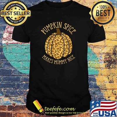 Pumpkin Spice Makes Mommy Nice Leopard Halloween T-Shirt