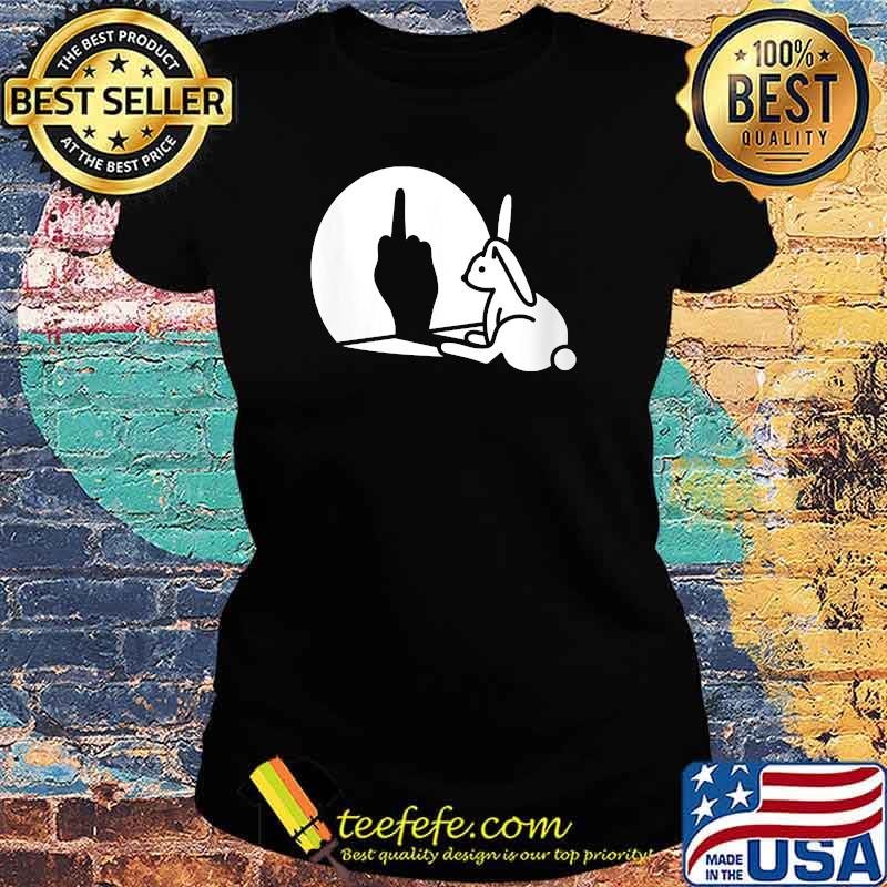 Rabbit shadow hand middle finger T-Shirt Ladies tee Rabbit shadow hand middle finger T-Shirt Ladies tee