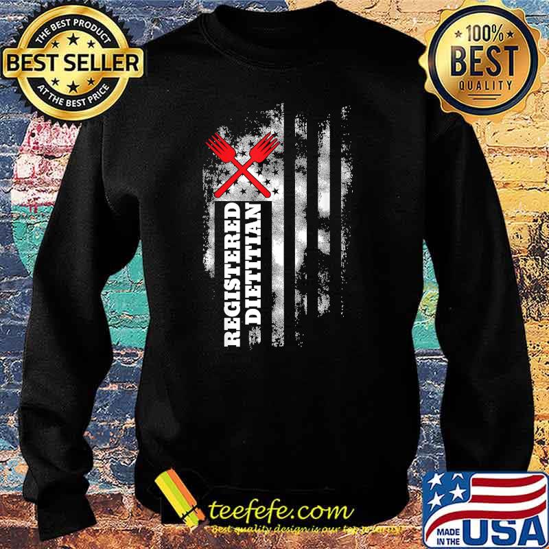 Registered Dietitian RD Nutritionist RDN American Flag T-Shirt Sweater Registered Dietitian RD Nutritionist RDN American Flag T-Shirt Sweater
