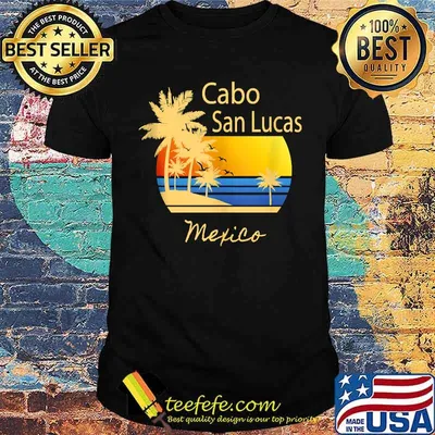 Retro Cool Cabo San Lucas Mexico Beaches Novelty Art T-Shirt