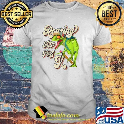 Roaring into Pre-K Dinosaur T Rex Back to School T-Shirt