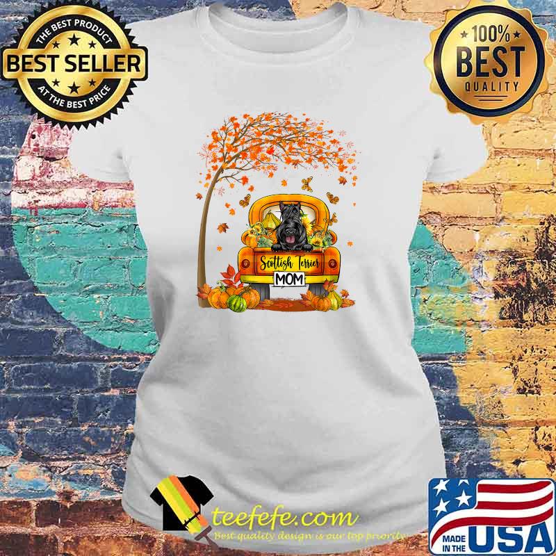 Scottish Terrier Mom Autumn Tree Thanksgiving Pumpkin T-Shirt Laides tee Scottish Terrier Mom Autumn Tree Thanksgiving Pumpkin T-Shirt Laides tee