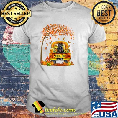 Scottish Terrier Mom Autumn Tree Thanksgiving Pumpkin T-Shirt