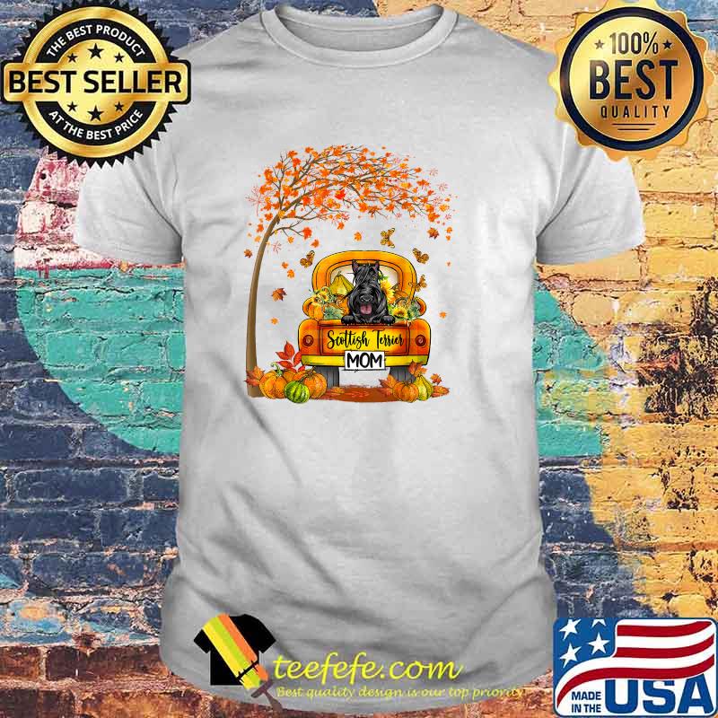 Scottish Terrier Mom Autumn Tree Thanksgiving Pumpkin T-Shirt Scottish Terrier Mom Autumn Tree Thanksgiving Pumpkin T-Shirt