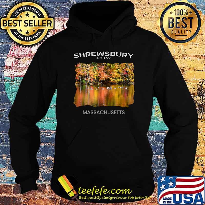 SHREWSBURY Massachusetts Dean Park Pond Foliage Geese T-Shirt Hoodie SHREWSBURY Massachusetts Dean Park Pond Foliage Geese T-Shirt Hoodie
