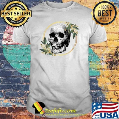 Skull and Floral Wreath Spooky Season T-Shirt
