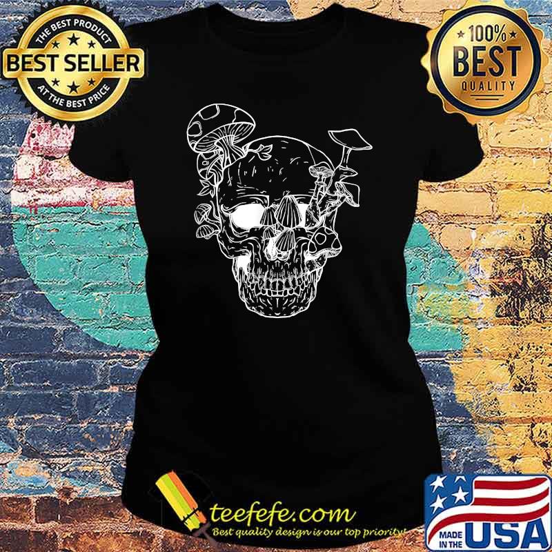 Skull Mushroom Hunter Gothic Tattoo Emo Goth Morel Mushroom T-Shirt Ladies tee Skull Mushroom Hunter Gothic Tattoo Emo Goth Morel Mushroom T-Shirt Ladies tee