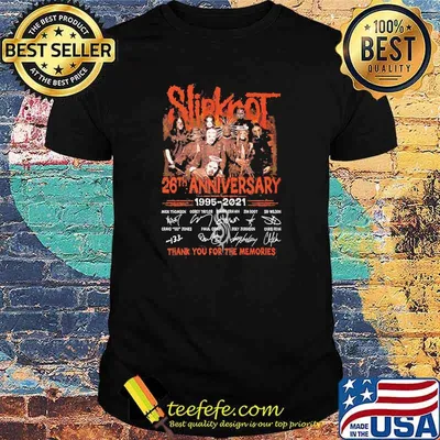 Slipknot 26th anniversary 1995 2021 thank you for the memories signatures shirt