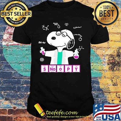 Snoopy chemistry lab shirt