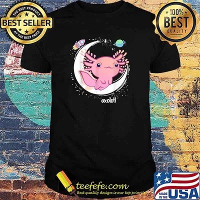 Space Axolotl Kawaii Shirt Pastel Goth Japan Anime Comic T-Shirt