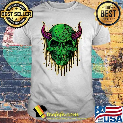 Spooky Halloween Scary Devil Death Skull Satan T-Shirt