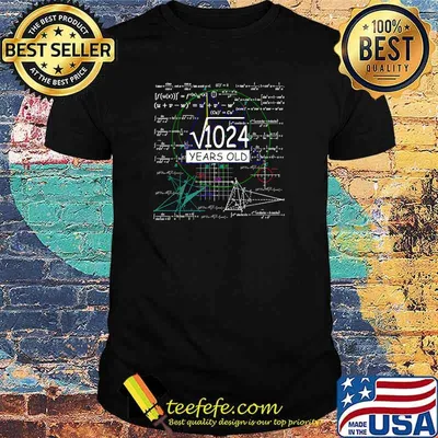 Square Root Of 1024 32nd Years Old Birthday Math T-Shirt