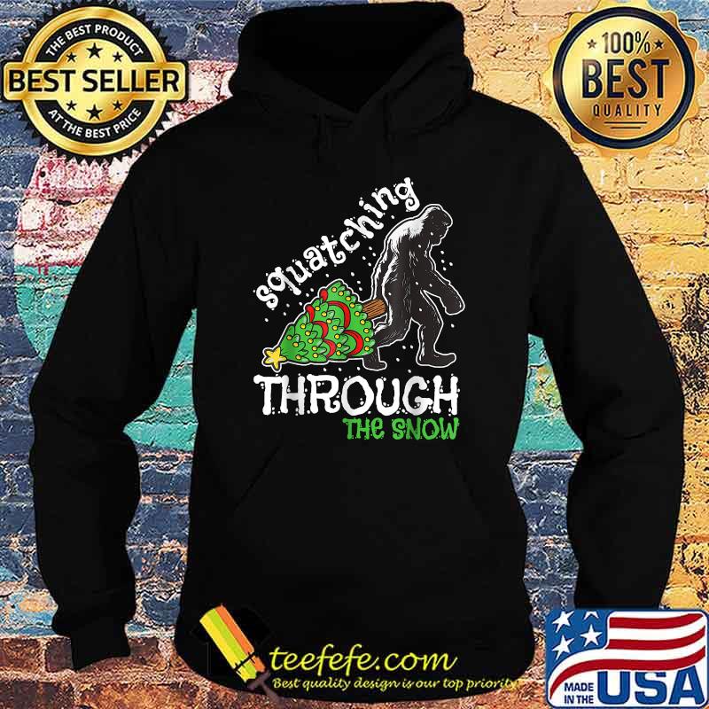 Squatching Through The Snow Bigfoot Christmas Tree T-Shirt Hoodie Squatching Through The Snow Bigfoot Christmas Tree T-Shirt Hoodie