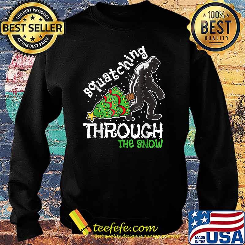 Squatching Through The Snow Bigfoot Christmas Tree T-Shirt Sweater Squatching Through The Snow Bigfoot Christmas Tree T-Shirt Sweater