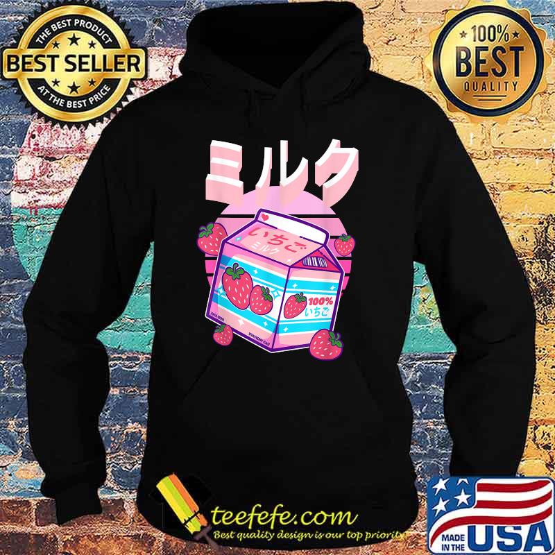 Strawberry Milk Japanese Otaku Anime Kawaii Pink Milk T-Shirt Hoodie Strawberry Milk Japanese Otaku Anime Kawaii Pink Milk T-Shirt Hoodie