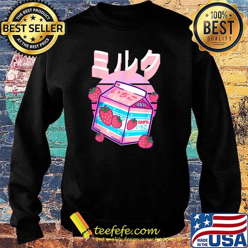 Strawberry Milk Japanese Otaku Anime Kawaii Pink Milk T-Shirt Sweater Strawberry Milk Japanese Otaku Anime Kawaii Pink Milk T-Shirt Sweater