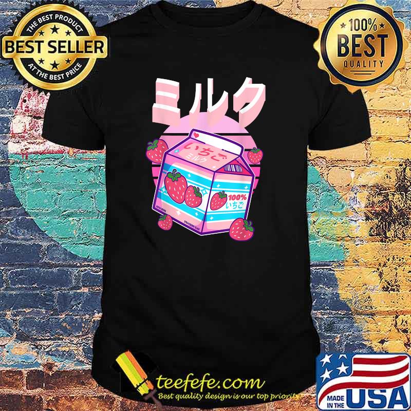 Strawberry Milk Japanese Otaku Anime Kawaii Pink Milk T-Shirt Strawberry Milk Japanese Otaku Anime Kawaii Pink Milk T-Shirt