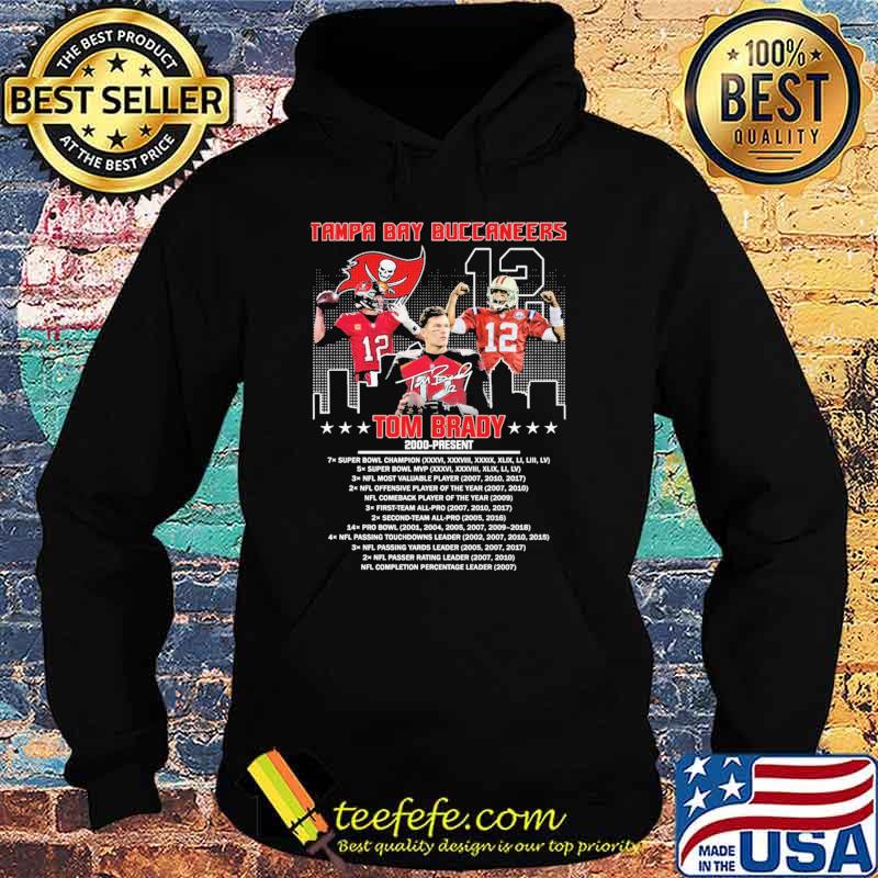 Tampa Bay Bucaneers Tom Brady 2000 Present Shirt Hoodie Tampa Bay Bucaneers Tom Brady 2000 Present Shirt Hoodie