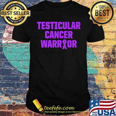 Testicular Cancer Warrior Purple Ribbon T-Shirt