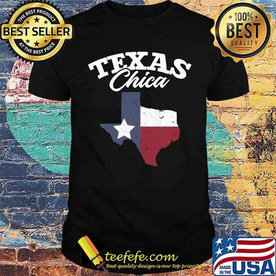 Texan Chica Flag Patriotic T-Shirt