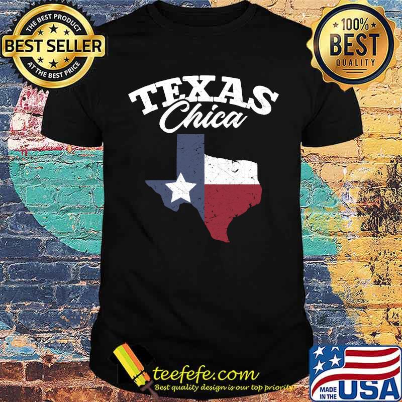 Texan Chica Flag Patriotic T-Shirt