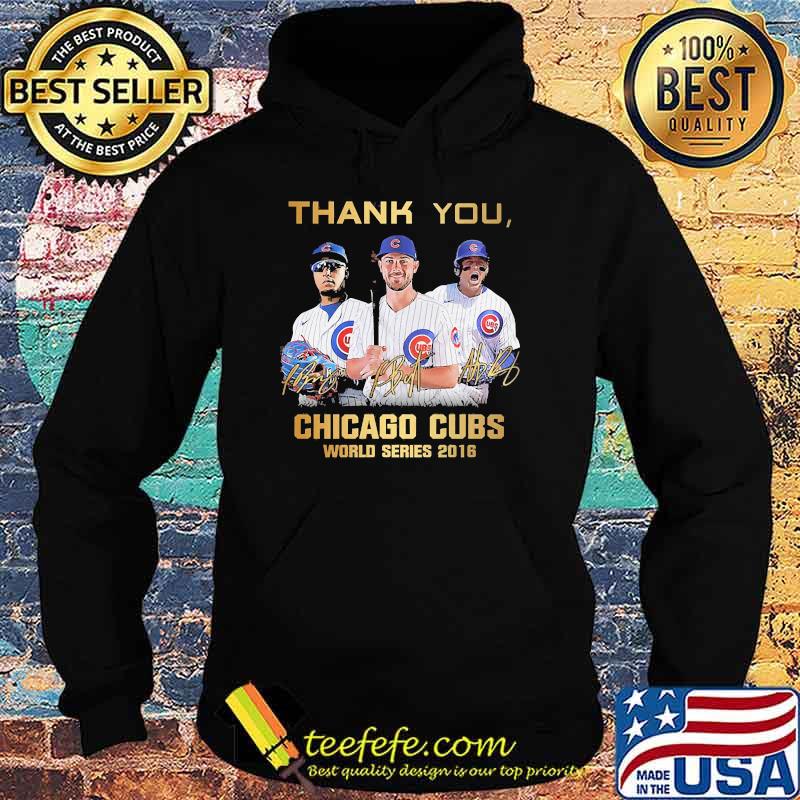 Thank you chicago cubs world series 2016 signature Hoodie Thank you chicago cubs world series 2016 signature Hoodie