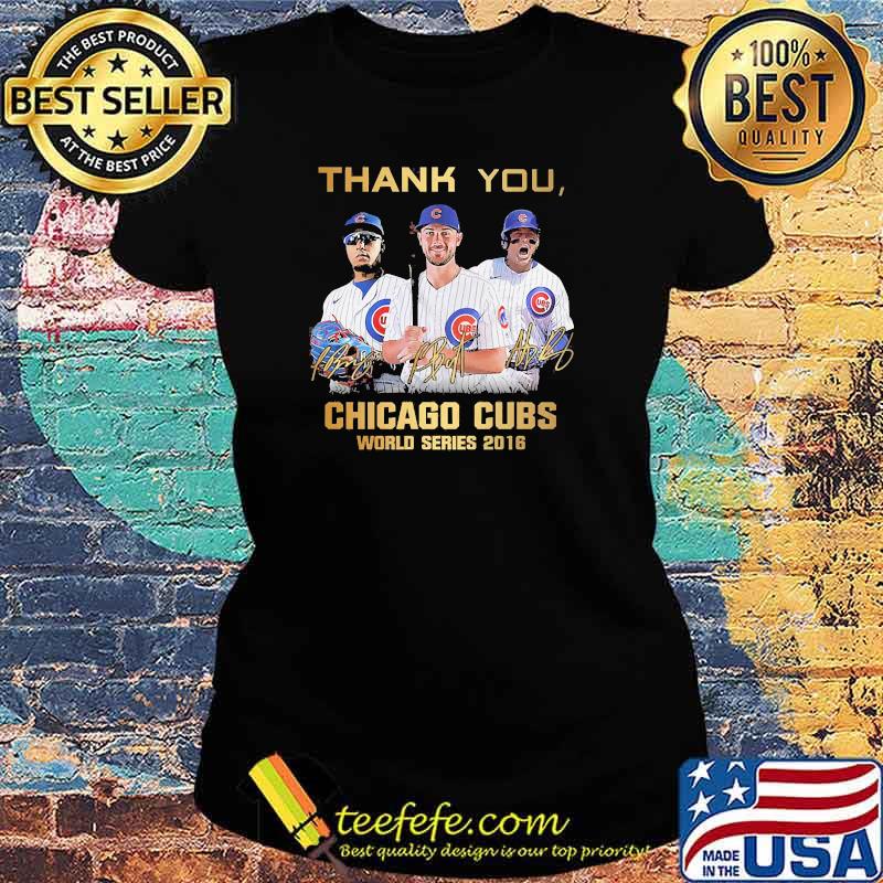 Thank you chicago cubs world series 2016 signature Ladies tee Thank you chicago cubs world series 2016 signature Ladies tee