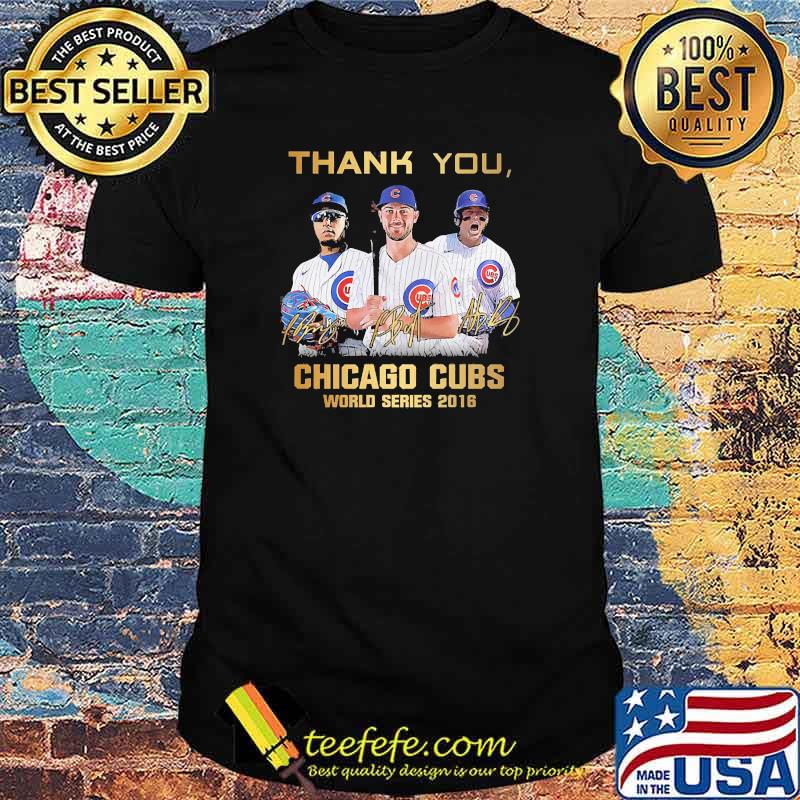 Thank you chicago cubs world series 2016 signature shirt