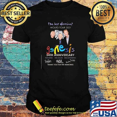 The Last Domino World Tour 2021 Genesis 54th Anniversary Thank You For The Memories Shirt