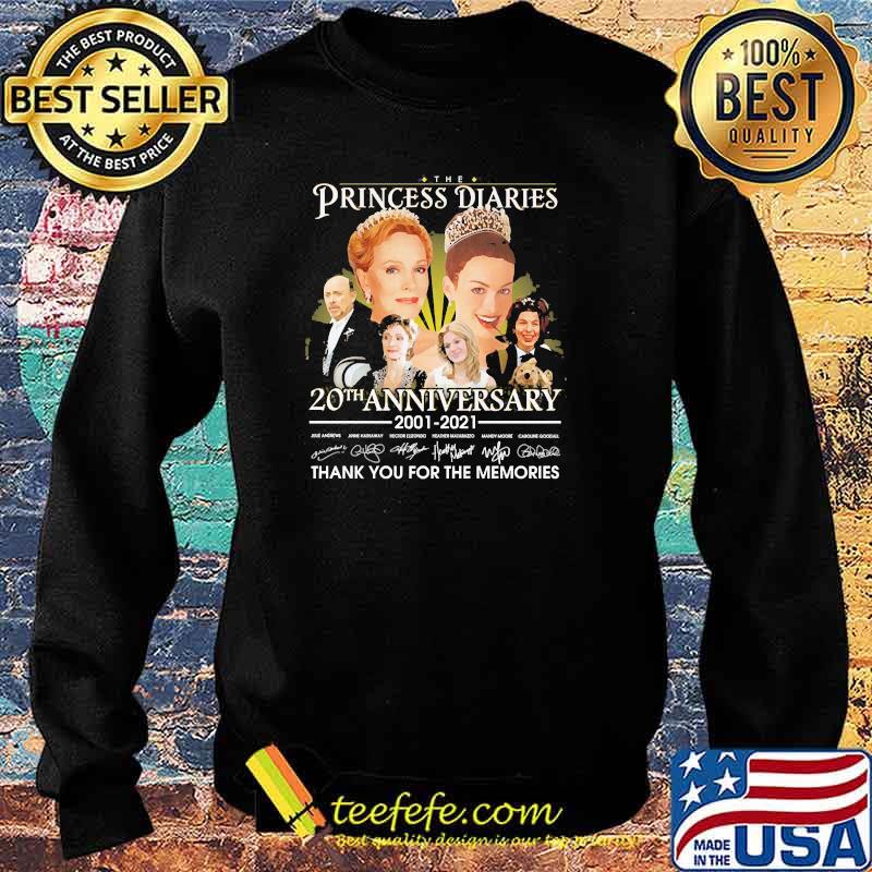 The Princess diaries 20th anniversary 2001 2021 thank you for the memories signatures Sweater The Princess diaries 20th anniversary 2001 2021 thank you for the memories signatures Sweater