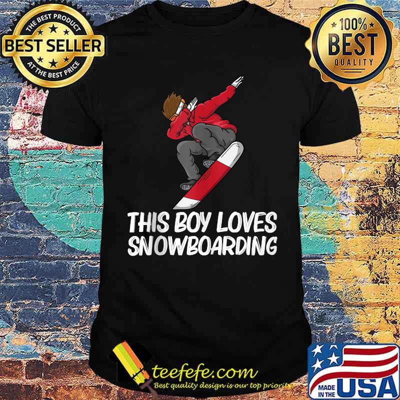 This Boy Loves Snowboarding T-Shirt This Boy Loves Snowboarding T-Shirt
