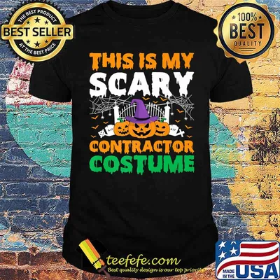 This Is My Scary Contractor Costume Pumpkin Witch Halloween T-Shirt
