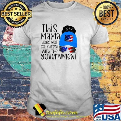 This Mama Does Not Co-parent With The Govement American Flag T-shirt
