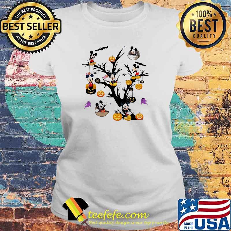 Tree witch pumpkin mickey halloween Laides tee Tree witch pumpkin mickey halloween Laides tee
