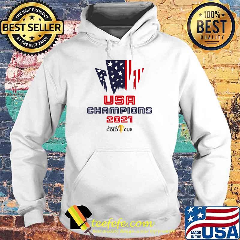 USA Champions 2021 Gold Concacaf Cup T-Shirt Hoodie USA Champions 2021 Gold Concacaf Cup T-Shirt Hoodie