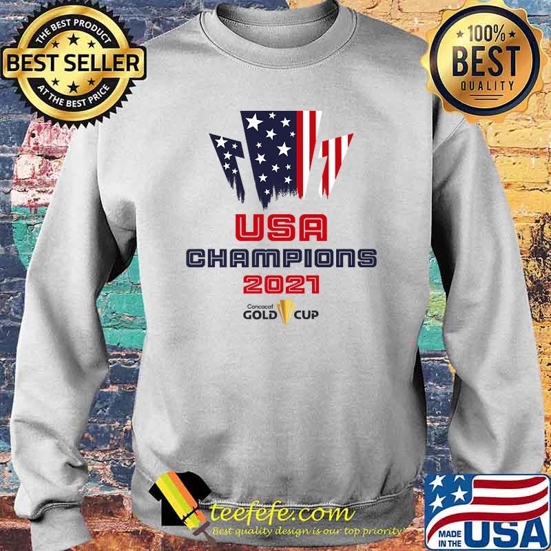 USA Champions 2021 Gold Concacaf Cup T-Shirt Sweater USA Champions 2021 Gold Concacaf Cup T-Shirt Sweater