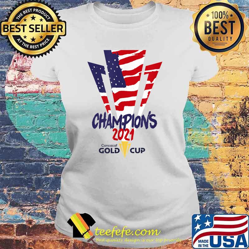 USA Champions 2021 Gold Cup Concacaf T-Shirt Laides tee USA Champions 2021 Gold Cup Concacaf T-Shirt Laides tee